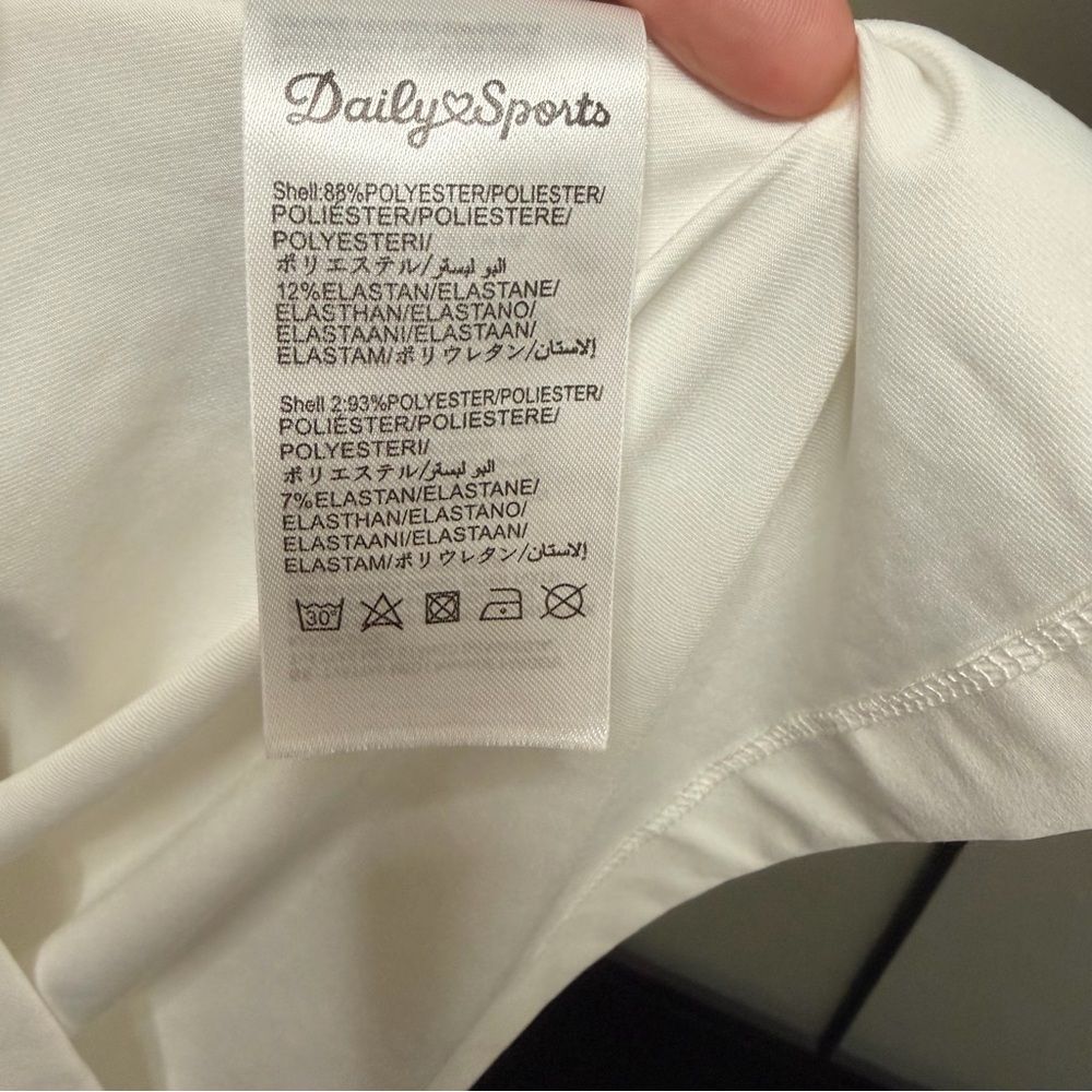 Daily Sports Born in Sweden Quarter Zip Golf Top White Paisley Raglan XXL - Picture 9 of 9